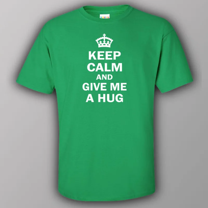 subtle pattern t-shirts -Keep calm and give me a hug - T-shirt