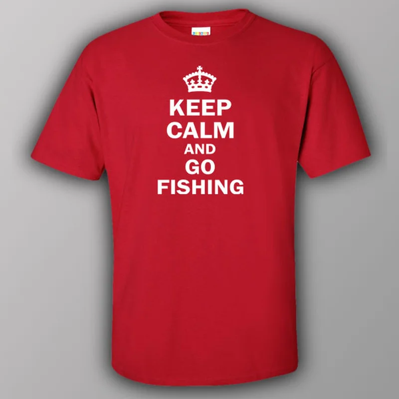 dye craft t-shirts -Keep calm and go fishing - T-shirt