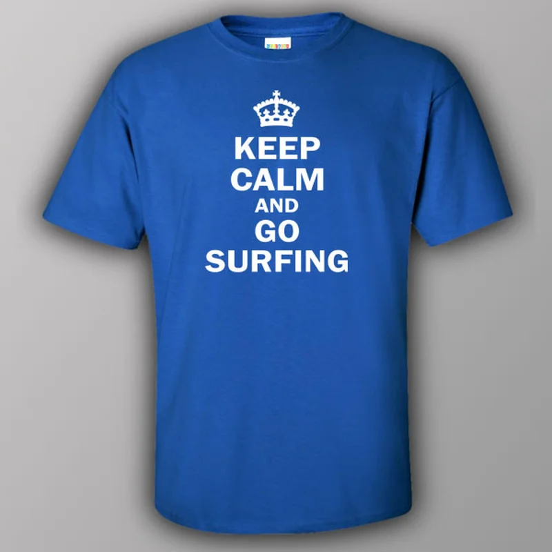 torn edge t-shirts -Keep calm and go surfing - T-shirt