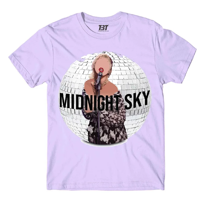 fuzzy print t-shirts -Miley Cyrus T shirt - Midnight Sky