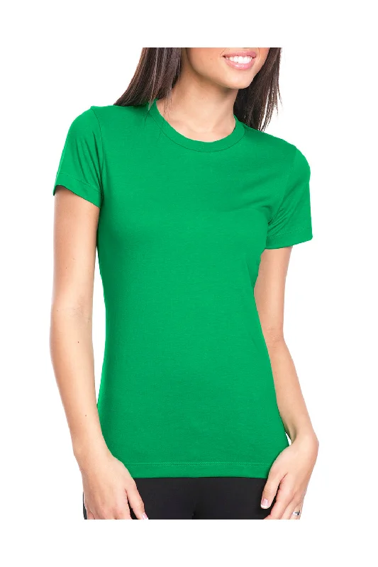 group event t-shirts -Next Level Womens Boyfriend Fine Jersey Short Sleeve Crewneck T-Shirt - Kelly Green