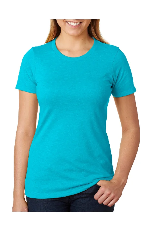 woof mum t-shirts -Next Level Womens CVC Jersey Short Sleeve Crewneck T-Shirt - Bondi Blue