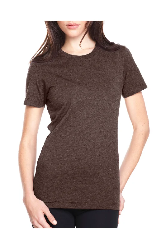 mum joy t-shirts -Next Level Womens CVC Jersey Short Sleeve Crewneck T-Shirt - Espresso Brown