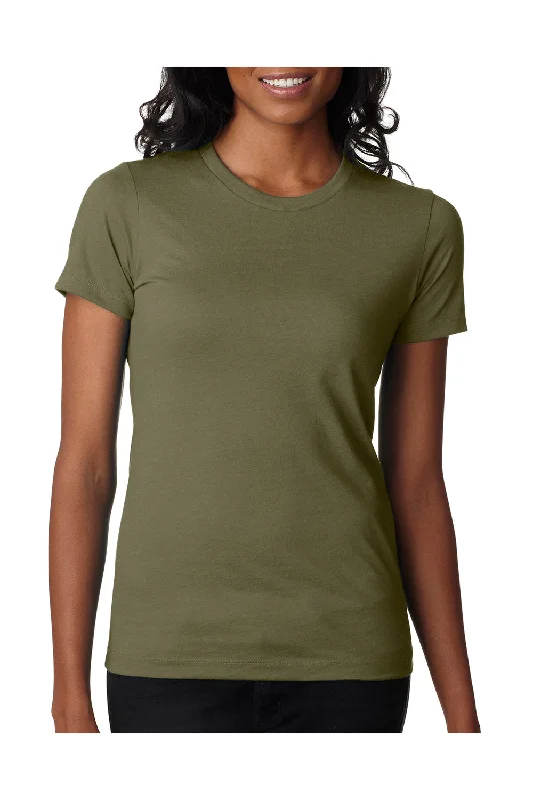 edge weave t-shirts -Next Level Womens CVC Jersey Short Sleeve Crewneck T-Shirt - Military Green