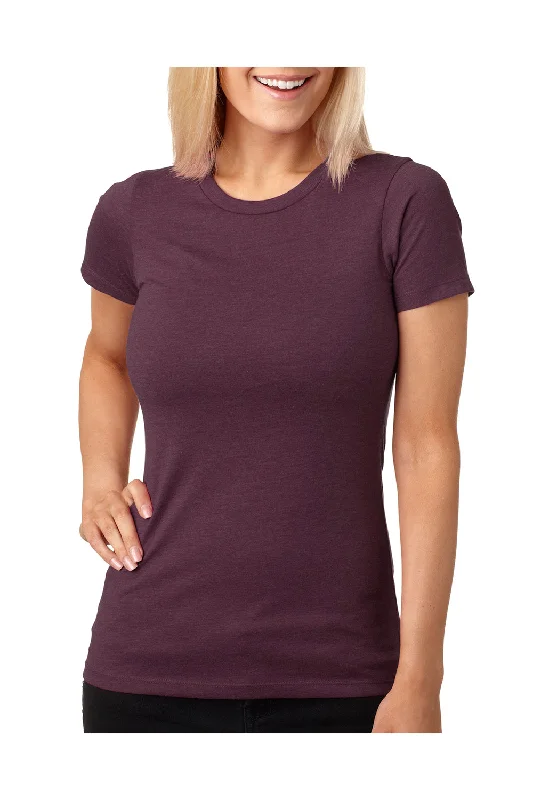 thick weave t-shirts -Next Level Womens CVC Jersey Short Sleeve Crewneck T-Shirt - Plum Purple