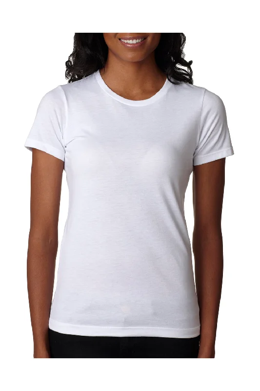 gem snap t-shirts -Next Level Womens CVC Jersey Short Sleeve Crewneck T-Shirt - White