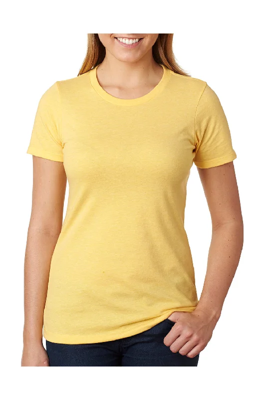 roam play t-shirts -Next Level Womens CVC Jersey Short Sleeve Crewneck T-Shirt - Banana Cream Yellow