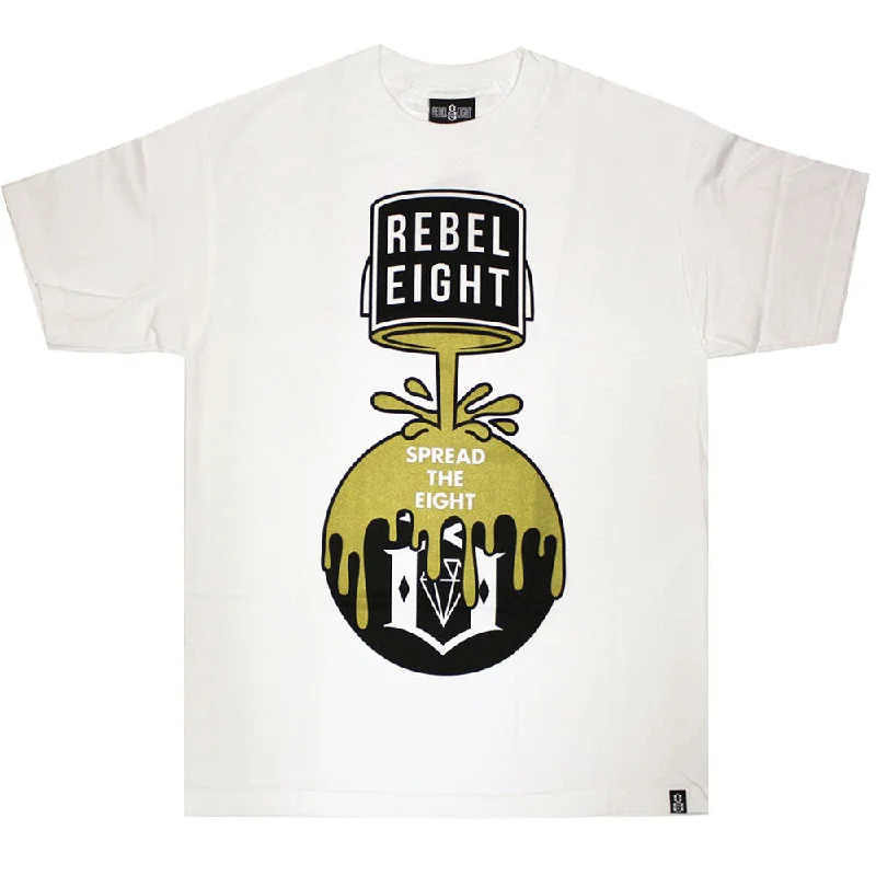 edge weave t-shirts -Rebel8 Cover The 8 T-Shirt White