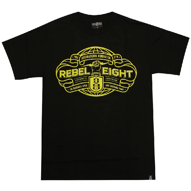 hoops fan t-shirts -Rebel8 International Domination T-shirt Black