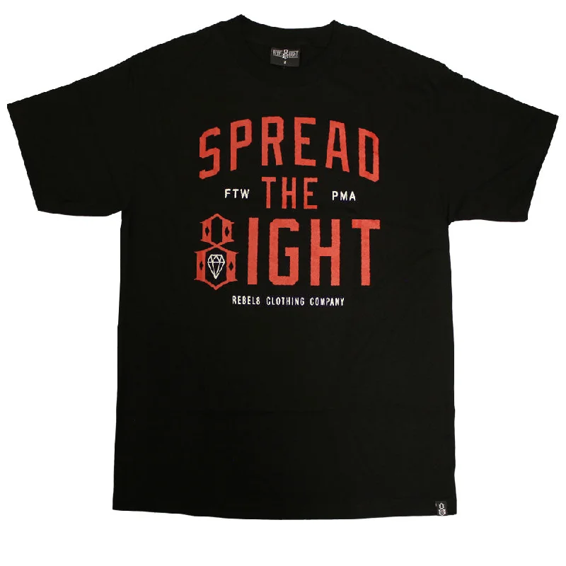 ridge detail t-shirts -Rebel8 Spread The Eight T-shirt Black