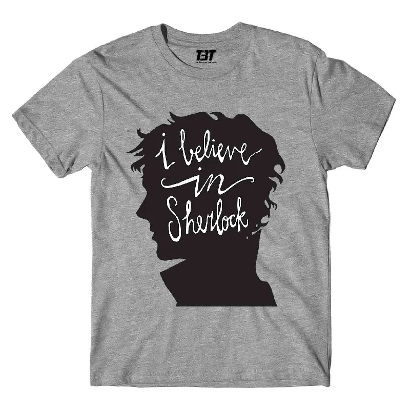 zen yoga t-shirts -Sherlock T shirt - I Believe In Sherlock