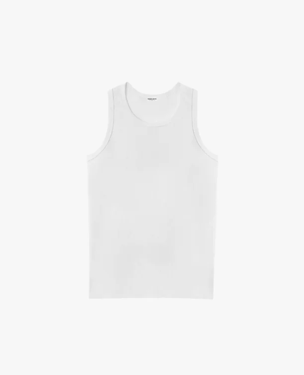 step tag t-shirts -TANK SINGLET - WHITE