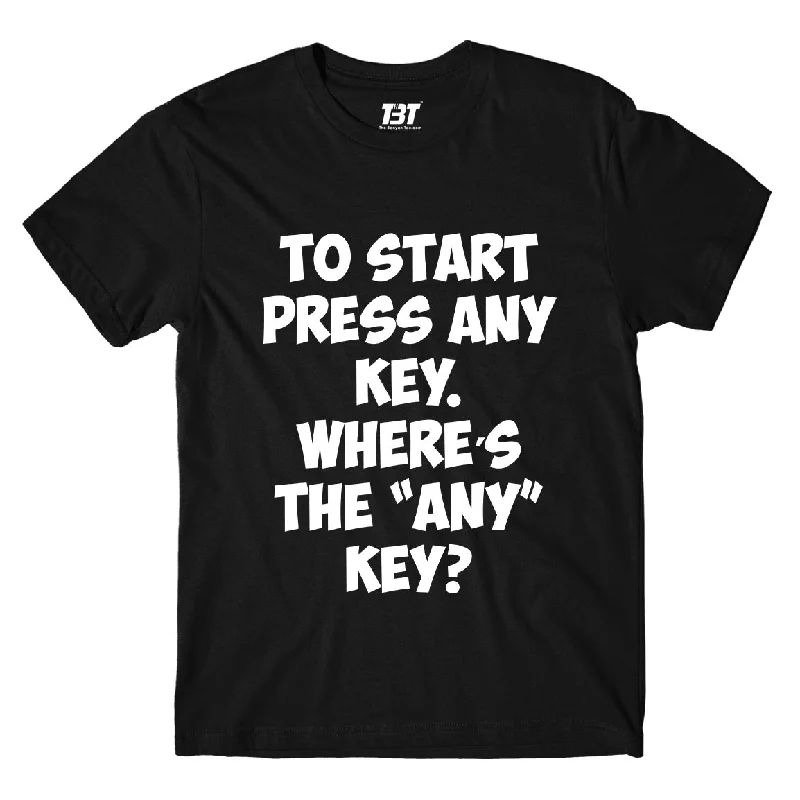 tot party t-shirts -The Simpsons T shirt - Press Any Key