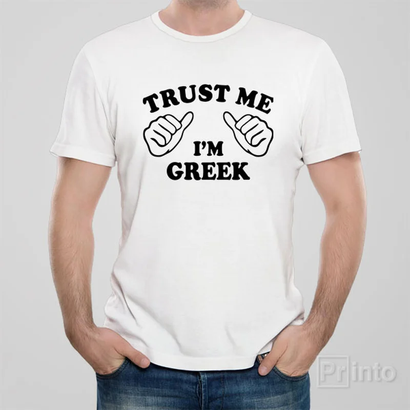 flag vibe t-shirts -Trust me - I am Greek - T-shirt