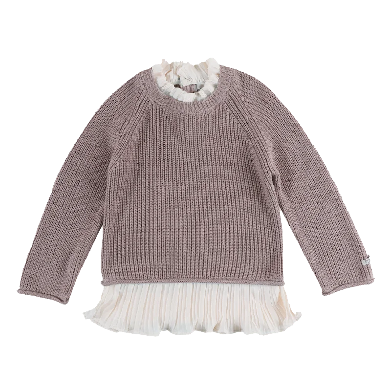 Mohair pullover sweater fuzzy navy -Irene Sweater | Lilac