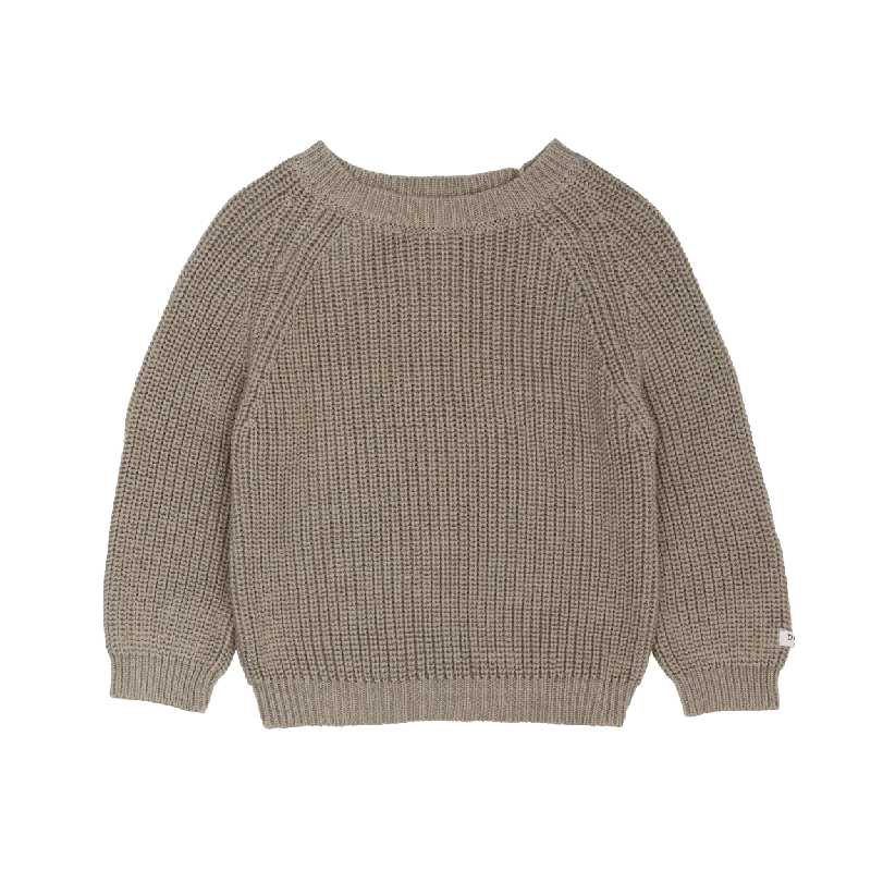 Cropped knit pullover sweater navy -Qade Sweater | Light Sage