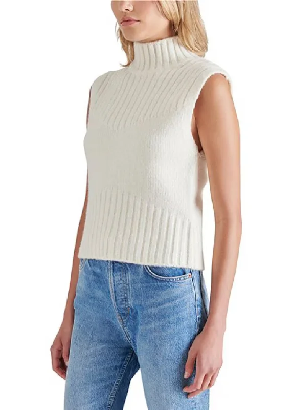 Long wool pullover sweater red -Steve Madden Serin Sweater- Cream