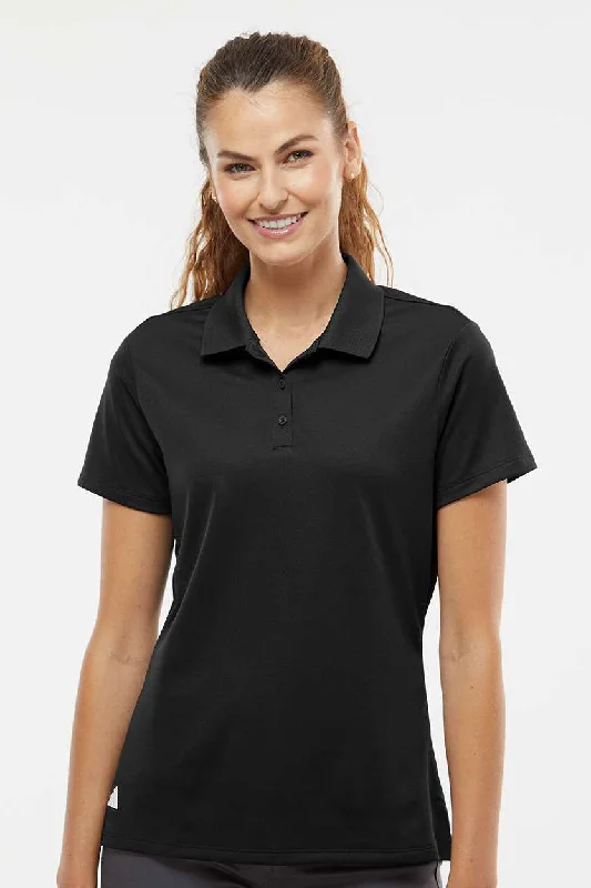 art craft shirts -Adidas Womens UV Protection Short Sleeve Polo Shirt - Black