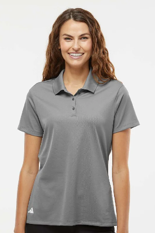 grow calm shirts -Adidas Womens UV Protection Short Sleeve Polo Shirt - Grey