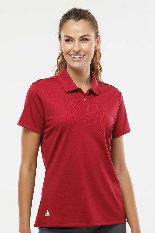 ride bold shirts -Adidas Womens UV Protection Short Sleeve Polo Shirt - Power Red