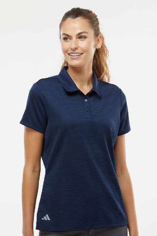 land pride shirts -Adidas Womens Micro Pique Short Sleeve Polo Shirt - Collegiate Navy Blue