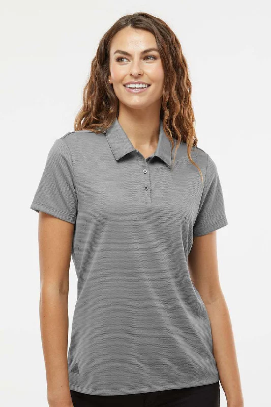 high view blouses -Adidas Womens Micro Pique Short Sleeve Polo Shirt - Grey