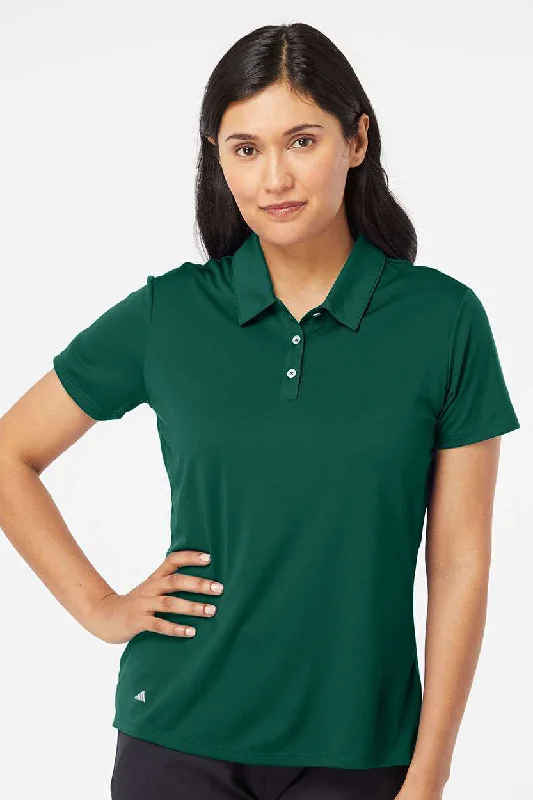 youth vibe shirts -Adidas Womens Performance UPF 50+ Short Sleeve Polo Shirt - Collegiate Green