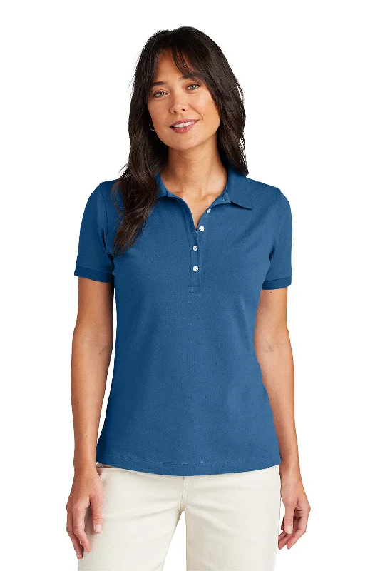 spot proof shirts -Brooks Brothers Womens Short Sleeve Polo Shirt - Charter Blue - New