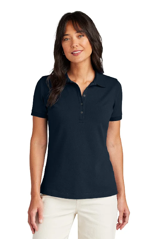 soft dye shirts -Brooks Brothers Womens Short Sleeve Polo Shirt - Navy Blue Blazer - New