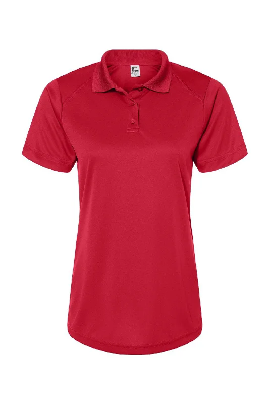 wind block shirts -C2 Sport Womens Moisture Wicking Short Sleeve Polo Shirt - Red