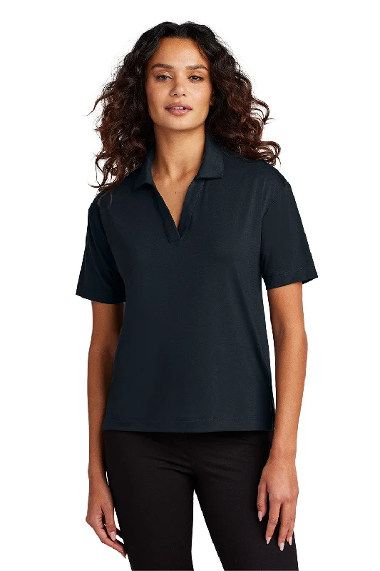 dad vibe blouses -Mercer+Mettle Womens Moisture Wicking Short Sleeve Polo Shirt - Night Navy Blue