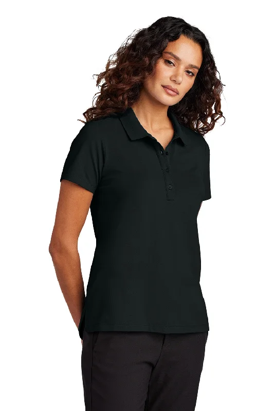 dye craft shirts -Mercer+Mettle Womens Moisture Wicking Short Sleeve Polo Shirt - Deep Black - New