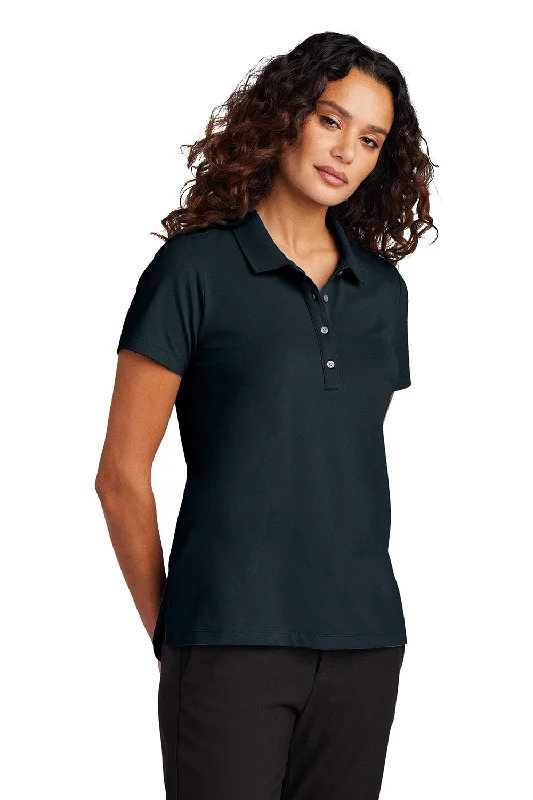 shred edge shirts -Mercer+Mettle Womens Moisture Wicking Short Sleeve Polo Shirt - Night Navy Blue - New