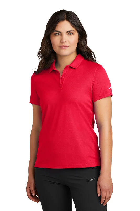 crew pack blouses -Nike Womens Victory Dri-Fit Moisture Wicking Short Sleeve Polo Shirt - University Red