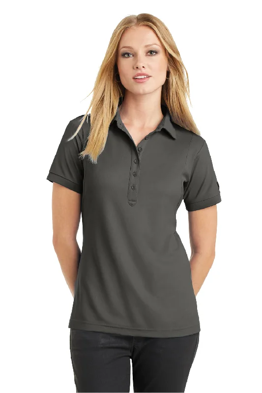 fold sleeve blouses -Ogio Womens Jewel Moisture Wicking Short Sleeve Polo Shirt - Rogue Grey