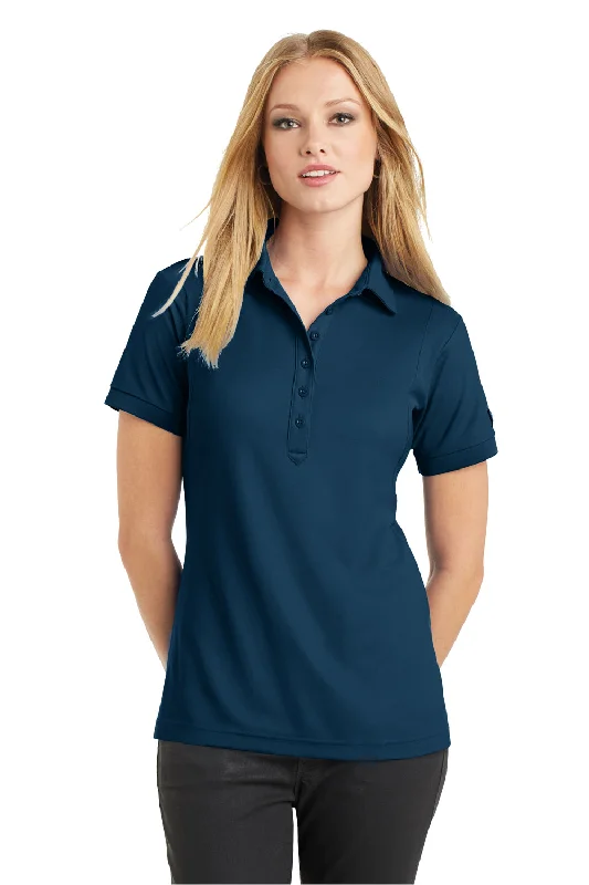 quick snap shirts -Ogio Womens Jewel Moisture Wicking Short Sleeve Polo Shirt - Spar Blue