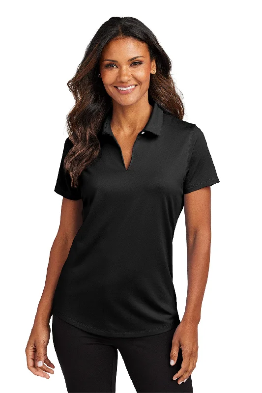 light goth shirts -Port Authority Womens City Easy Care Moisture Wicking Short Sleeve Polo Shirt - Black - New