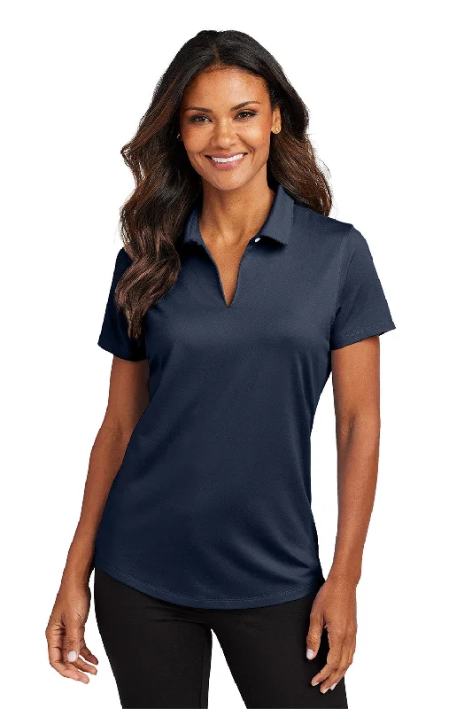 myth art shirts -Port Authority Womens City Easy Care Moisture Wicking Short Sleeve Polo Shirt - River Navy Blue - New