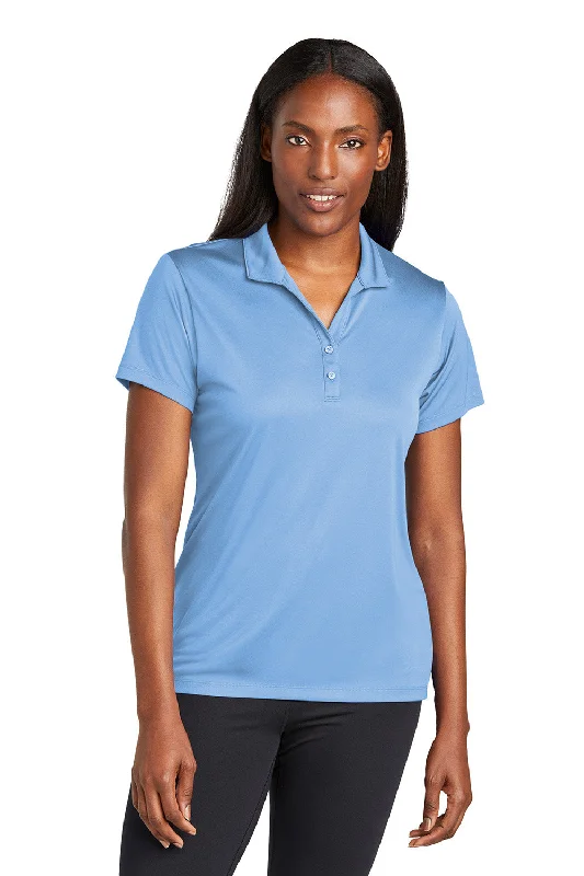 help cause shirts -Sport-Tek Womens Moisture Wicking Re-Compete Short Sleeve Polo Shirt - Carolina Blue - New