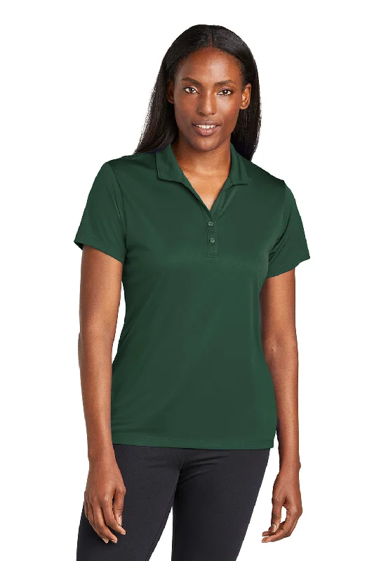 year mark shirts -Sport-Tek Womens Moisture Wicking Re-Compete Short Sleeve Polo Shirt - Forest Green - New