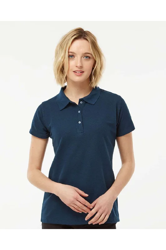 relay play shirts -Tultex Womens Sport Short Sleeve Polo Shirt - Navy Blue