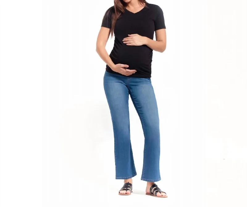 green soft pants -30" Maternity Slim Boot Jean With Bellyband In Tobias