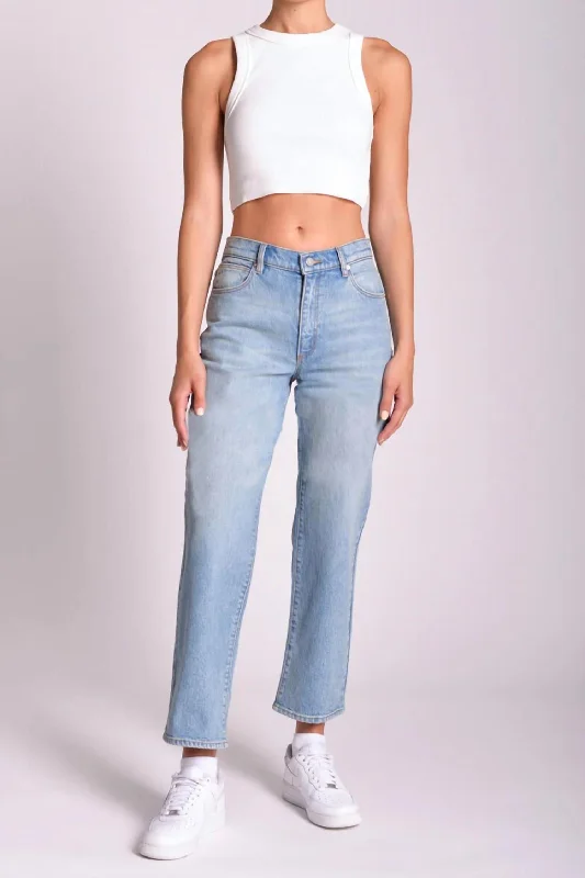 free boho pants -95 Mid Straigh Jeans In Mid Vintage Blue