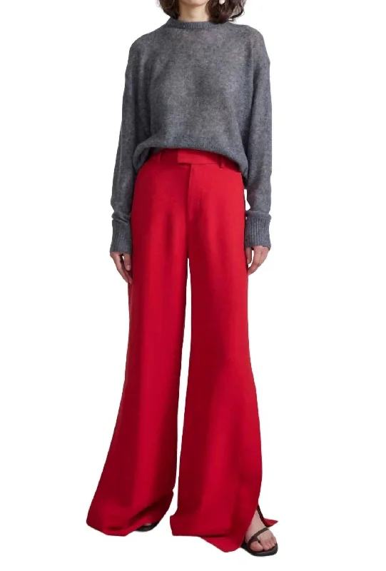 snap shot pants -Alba Trouser In Deep Red