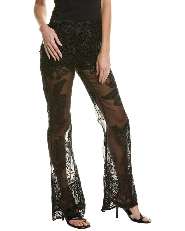 swirl custom pants -Alberta Ferretti Silk-Lined Trouser