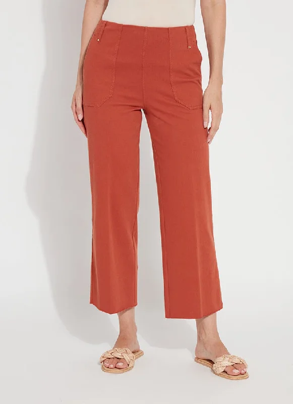 rip stop pants -Athena Wide Leg Crop (26" Inseam)