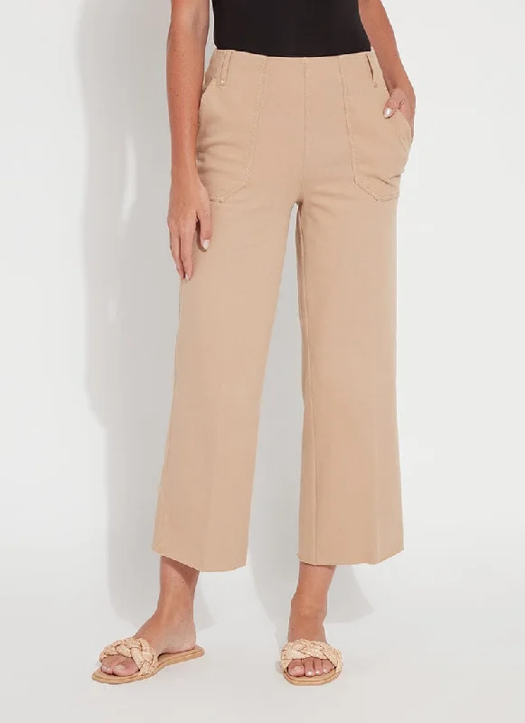 metal bold pants -Athena Wide Leg Crop (26" Inseam)