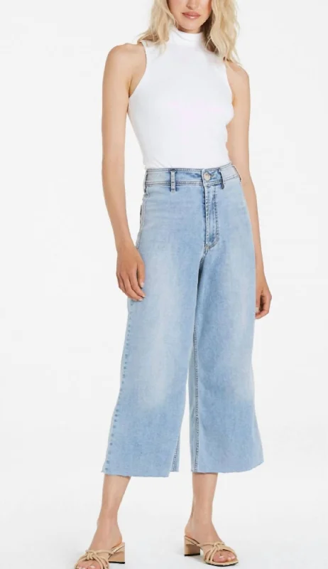 car fan pants -Audrey Wide Leg Jeans In Light Wash