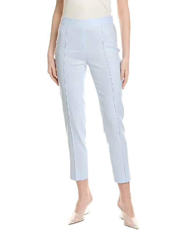 cloth snap pants -BCBGMAXAZRIA Linen-Blend Pant