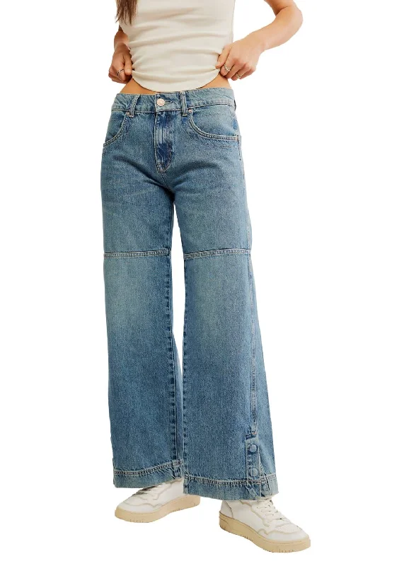 pup snap pants -Benji Relaxed Wide Leg Jeans In Salt Of The Earth